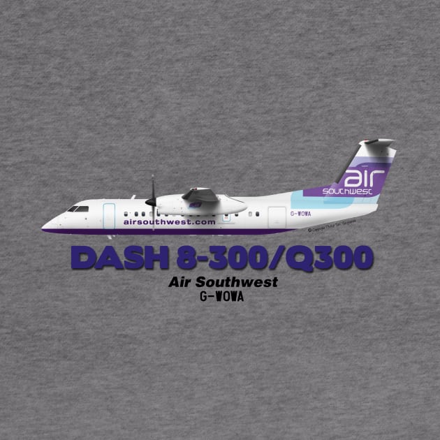 DeHavilland Canada Dash 8-300/Q300 - Air Southwest by TheArtofFlying